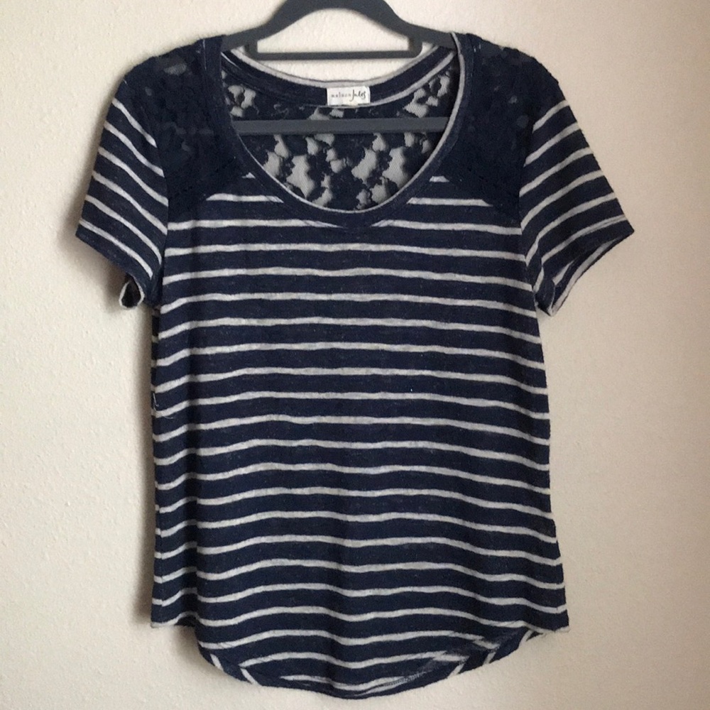 Maison Jules lace back knit top